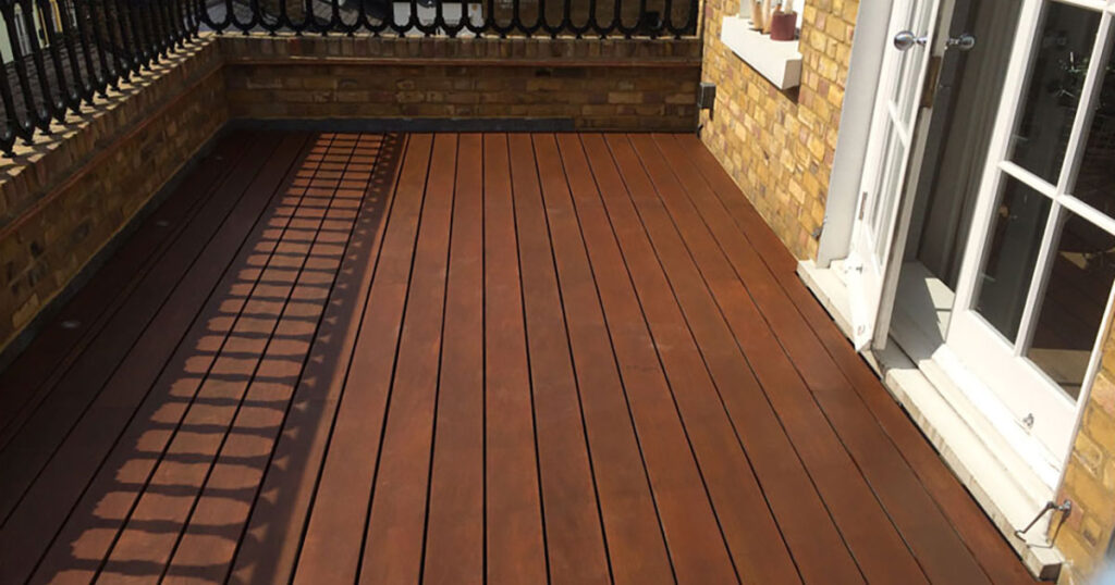 Painted terrace deck in South Kensington