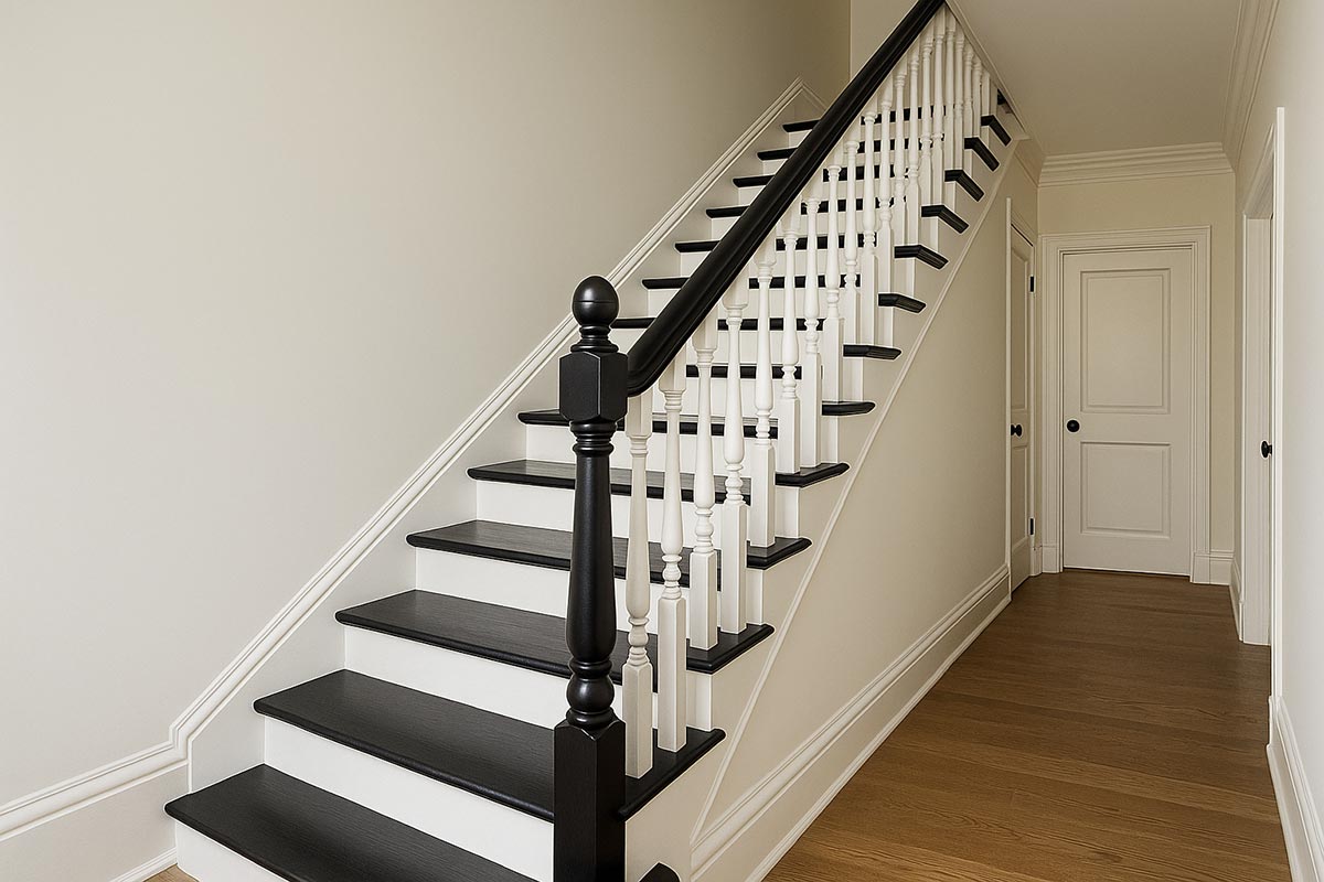 Small Space, Big Drama: The Power of a Black and White Hallway
