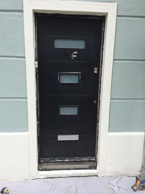 Before painting front door in Lee