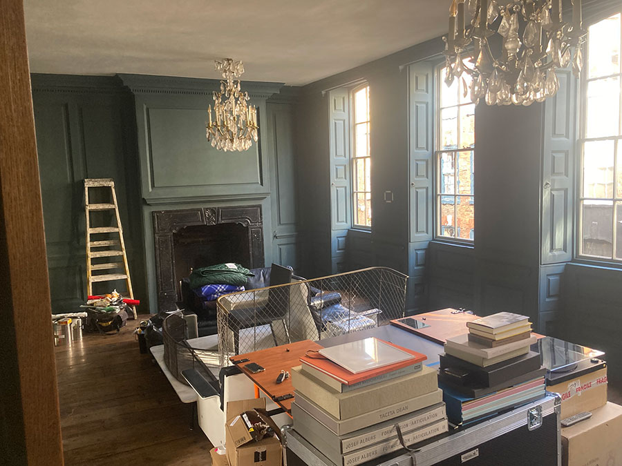 Before living room painting